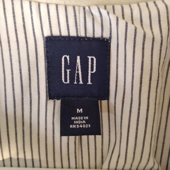 Vintage Gap Pea Coat Double Breasted Buckle Detail Front Pockets Soft Cream W M - Picture 8 of 15